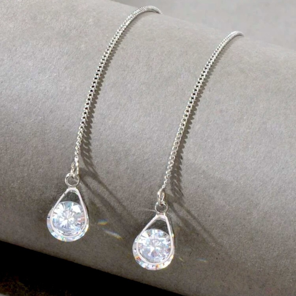 925 silver gorgeous crystal drop earrings​​ ✨